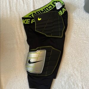 Nike Black and Silver Padded Sports Shorts